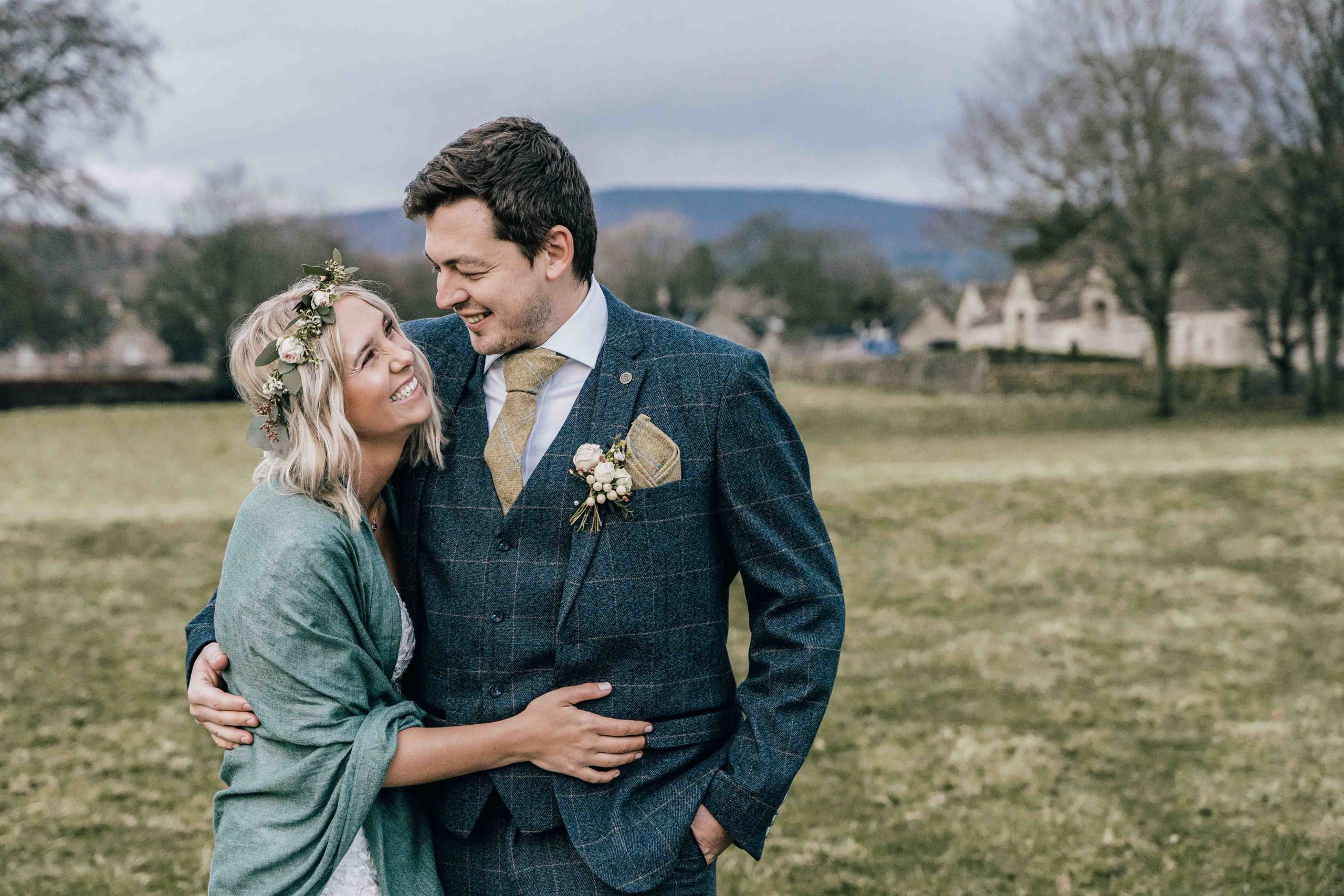 Natural wedding portrait photograph