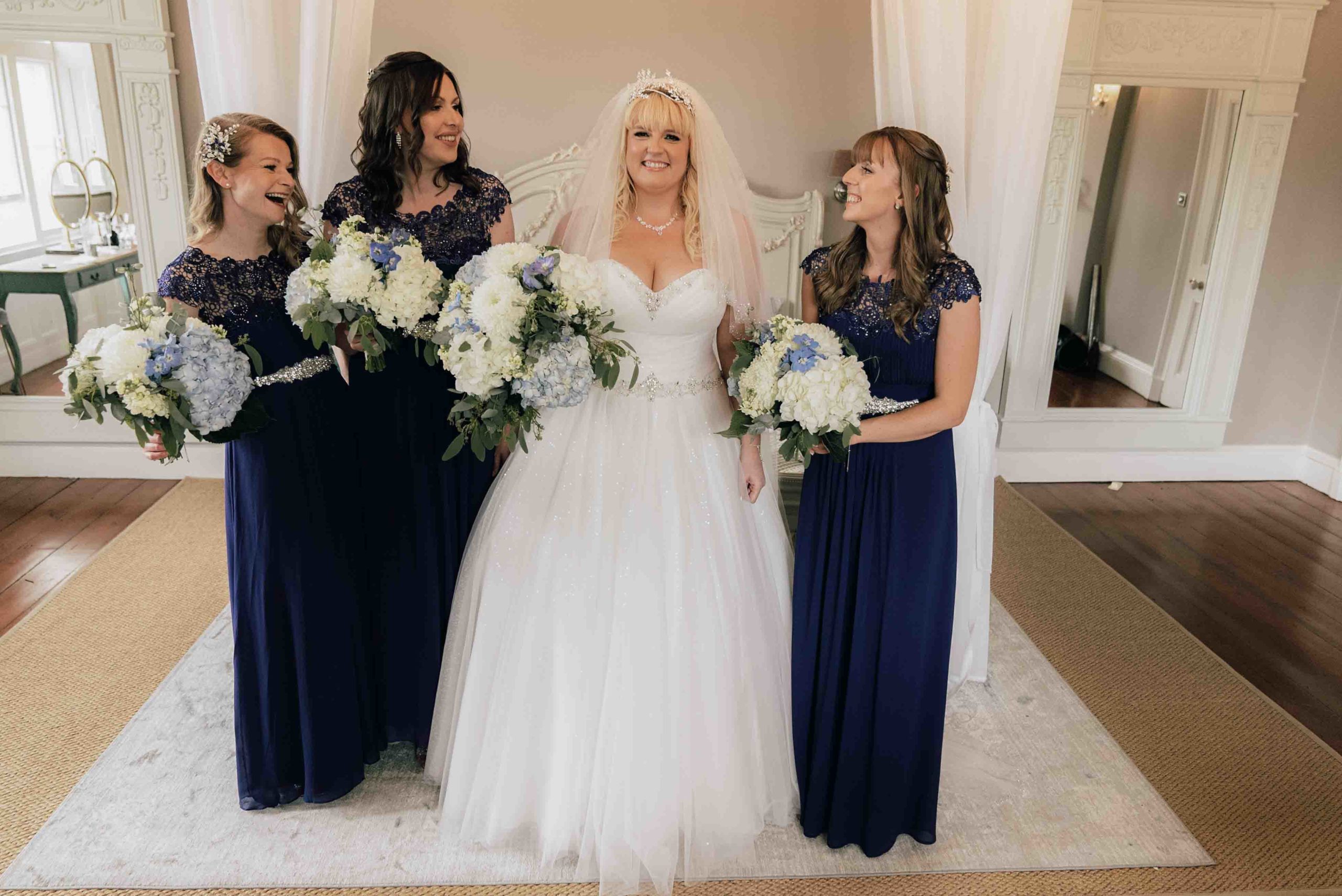 Pre wedding photograph of the bridal party