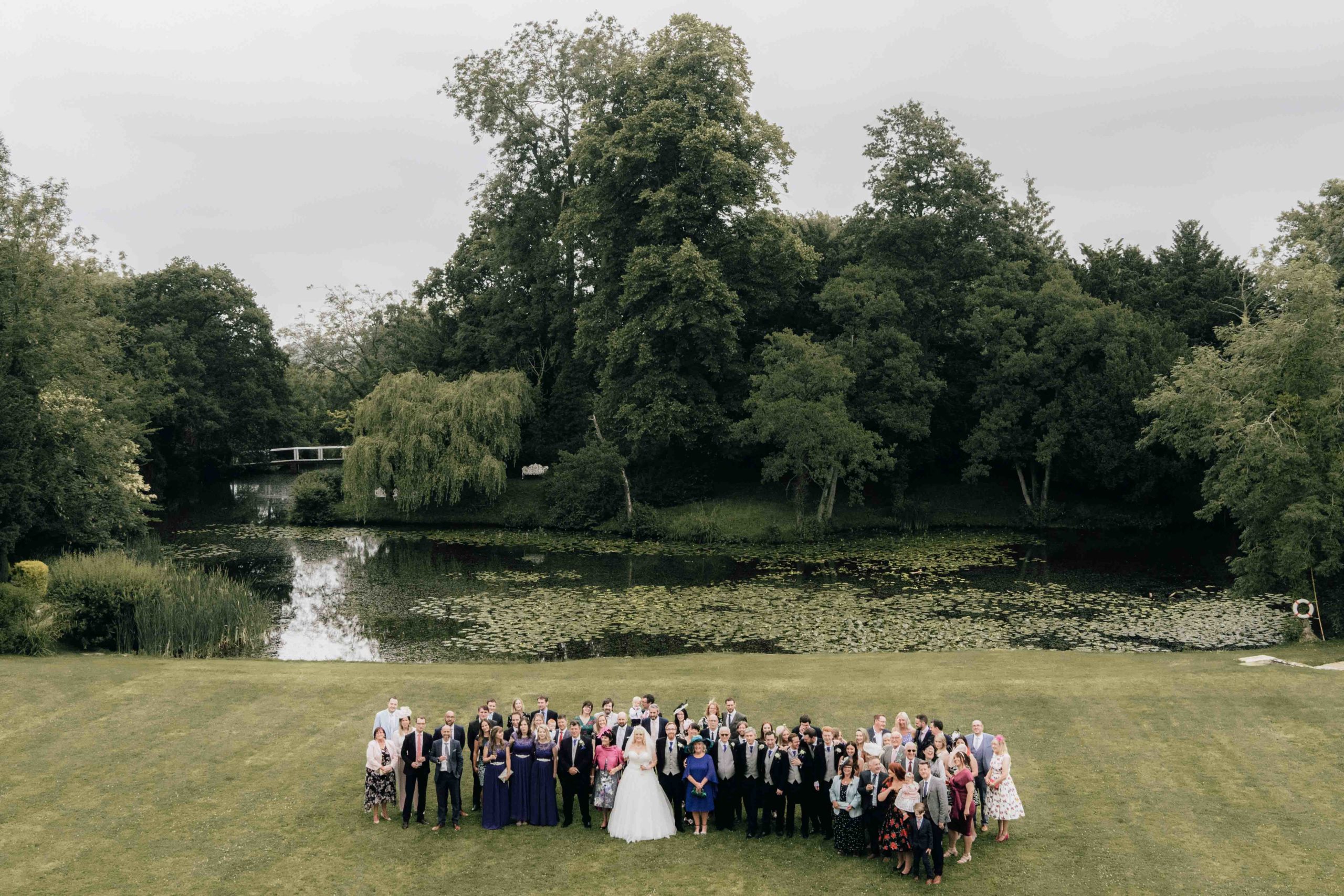 Group wedding photo at Thicket priory