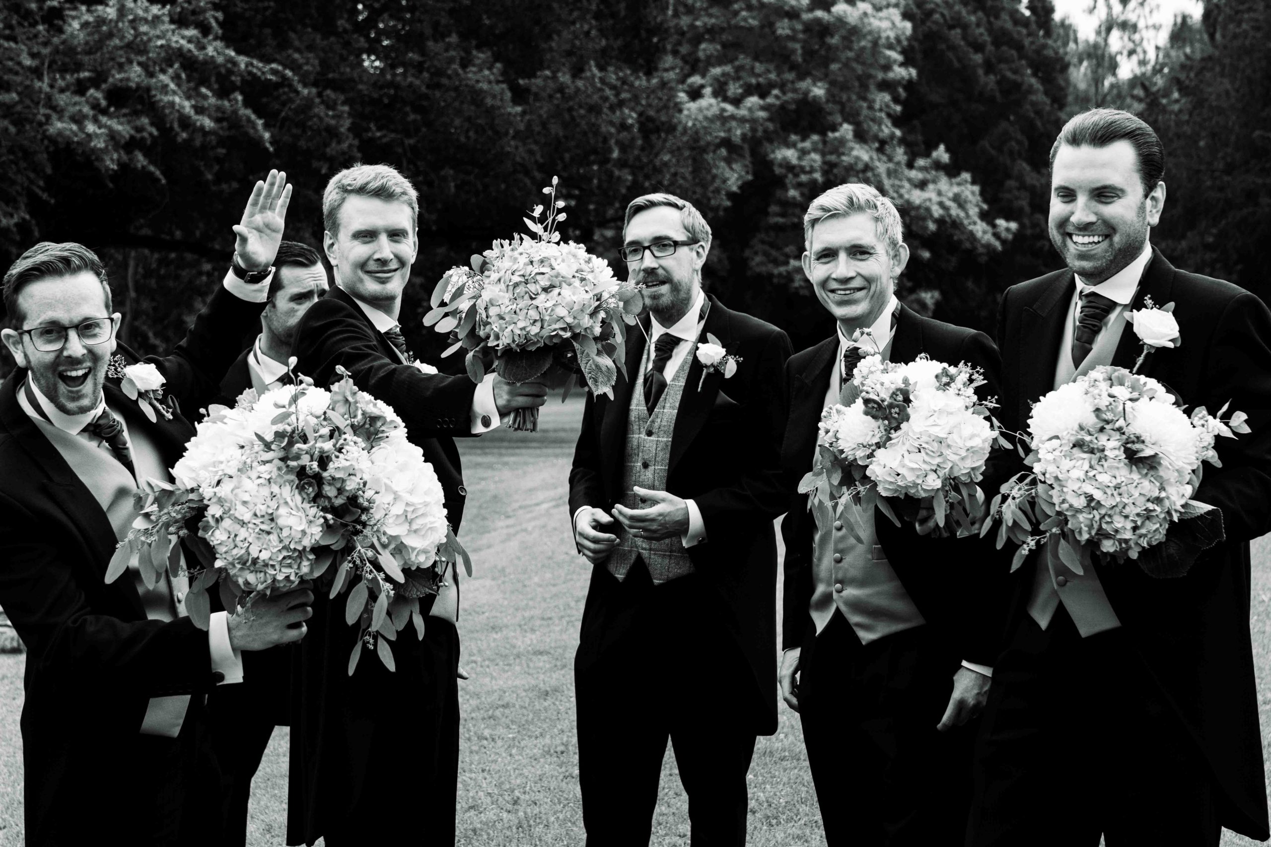 Fun wedding photos at Thicket priory near York