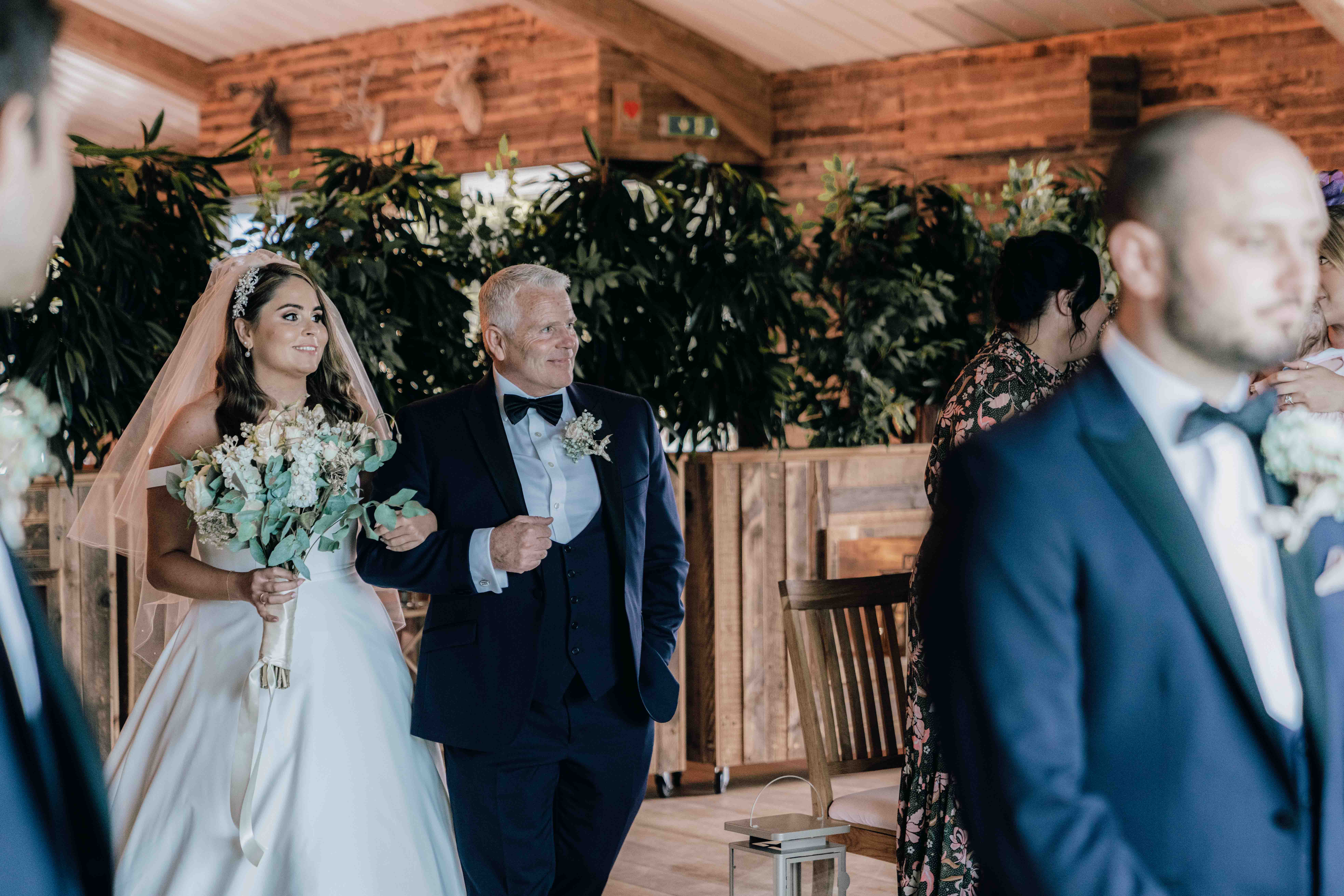 Bride walking down the aisle at Woodstock Weddings in York