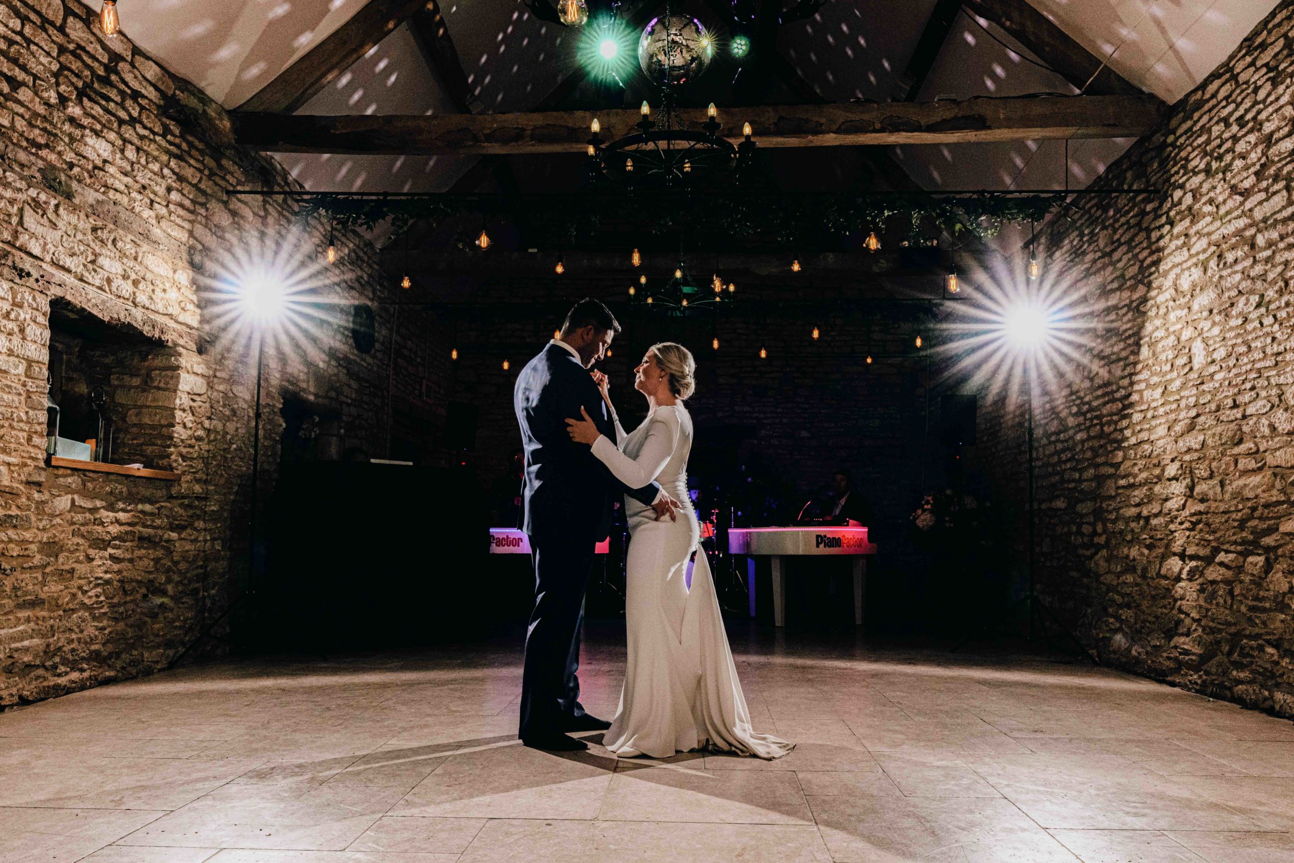 Wedding dance floor photo at Caswell House
