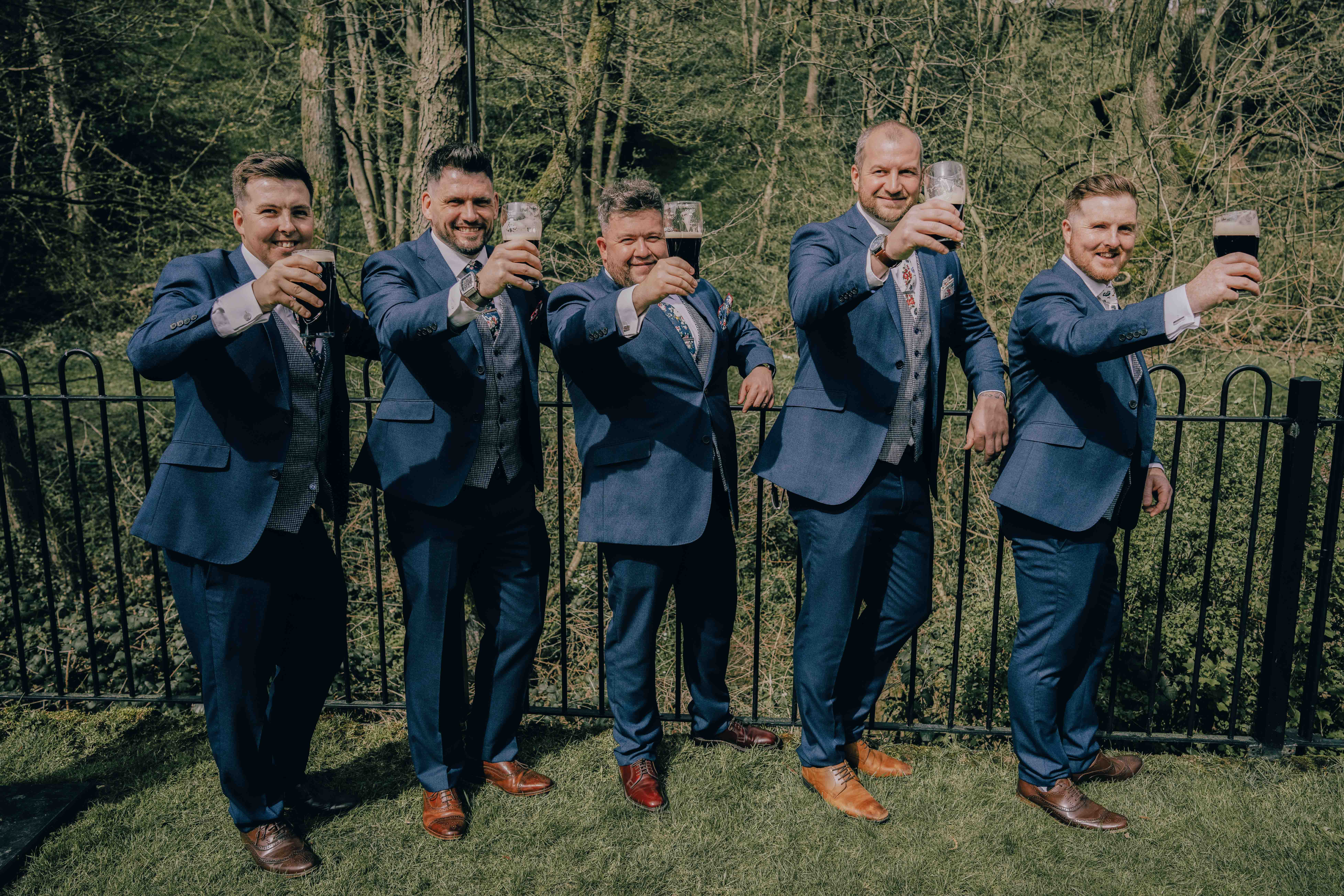 The groomsmen at the Woodman Inn Wedding