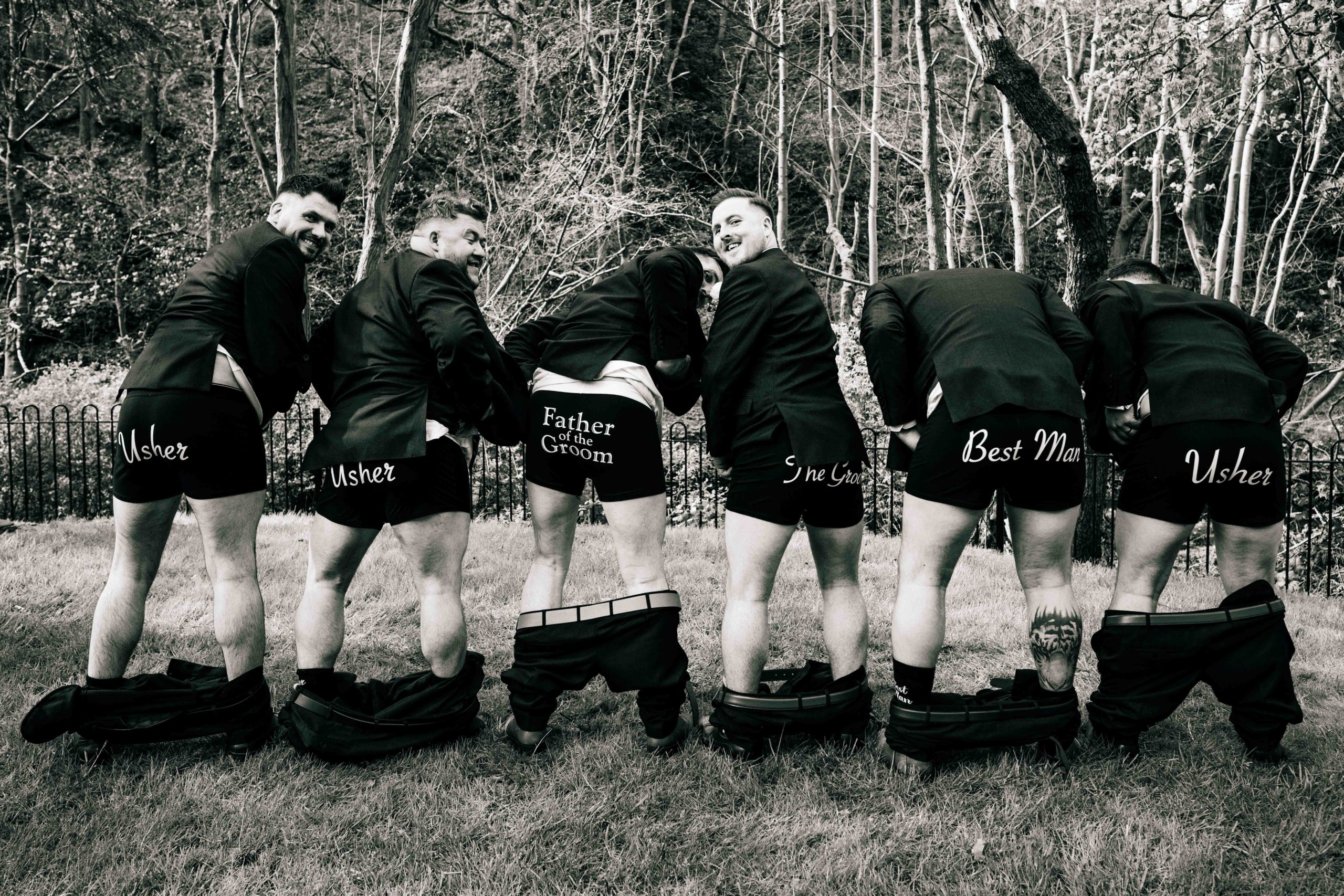 Fun wedding photos at the Woodman Inn
