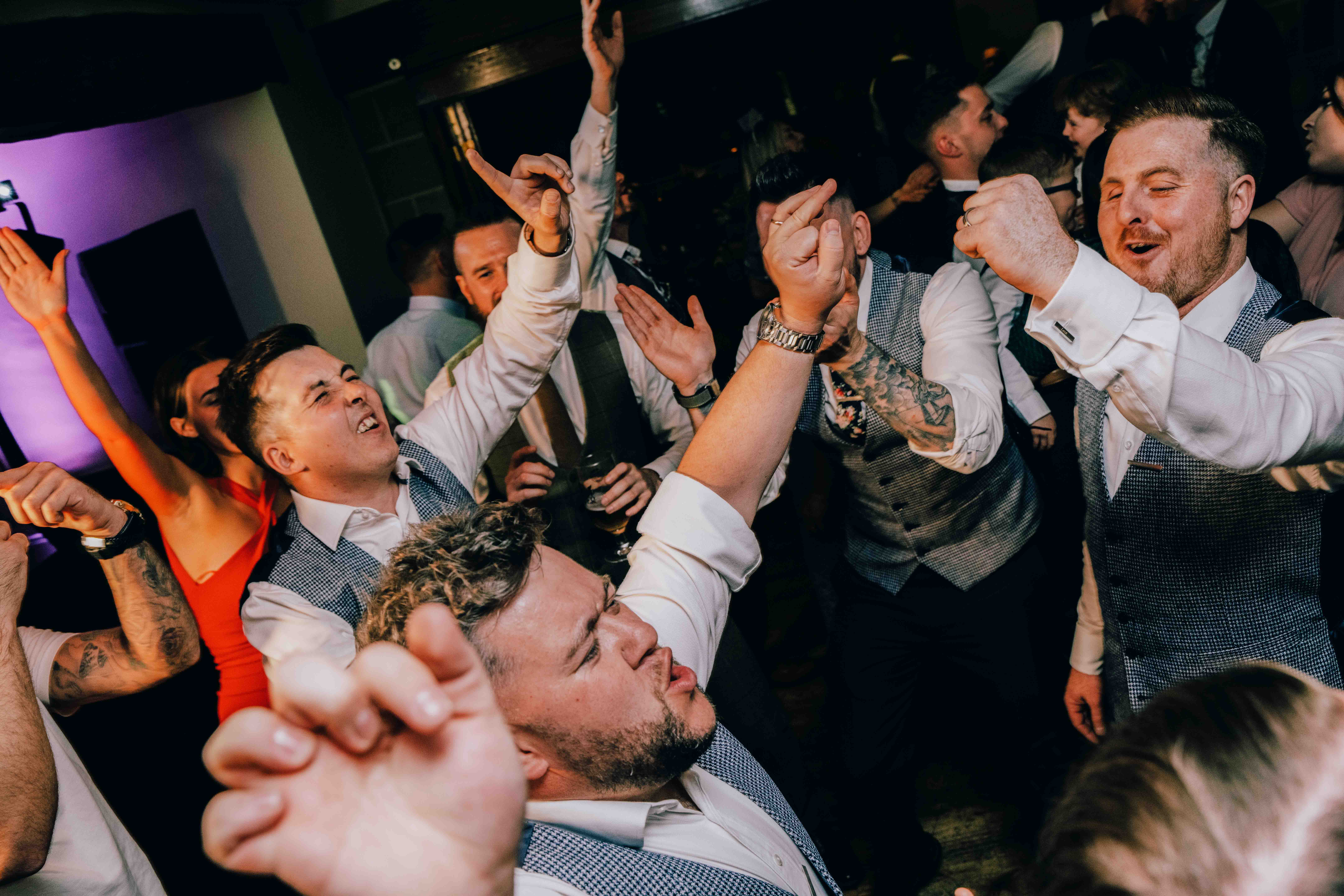 Photo of lively wedding dance floor in Huddersfield
