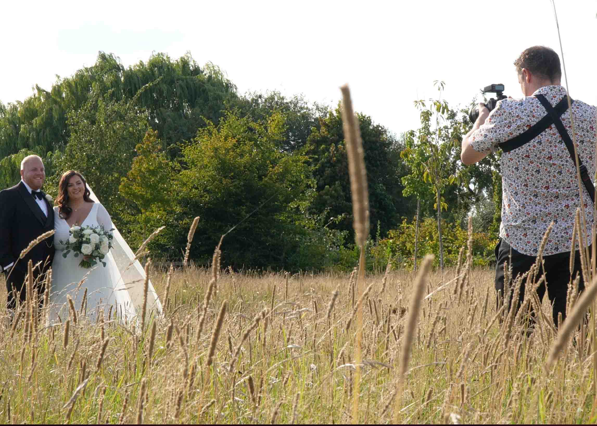 Jules taking wedding portrait photographs