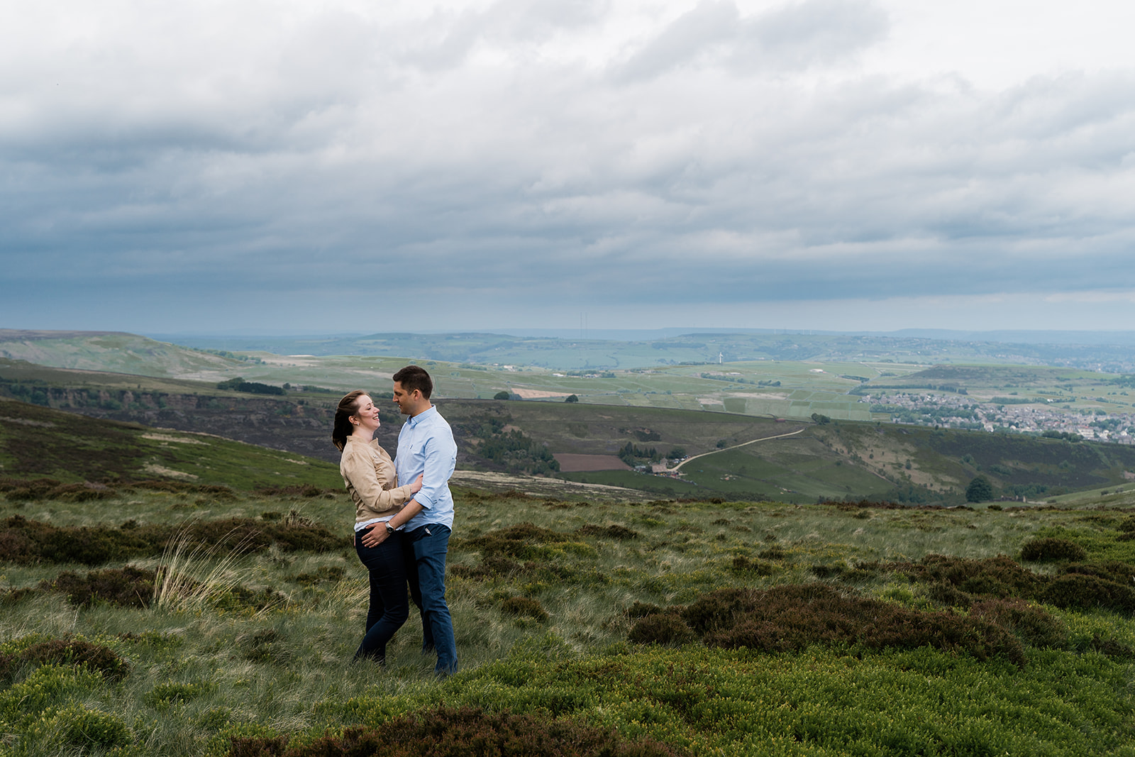 Amazing engagement photographs on the Pennines in Yorkshire