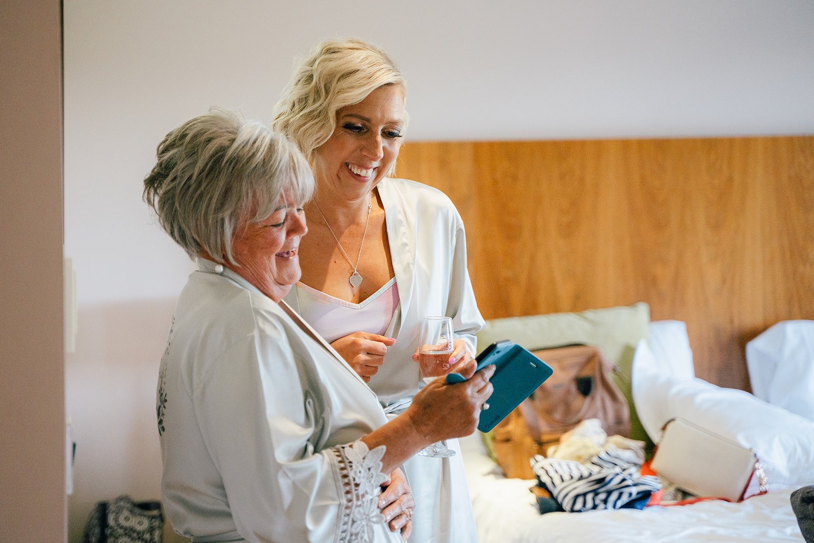 Bridal prep at the Coniston Hotel