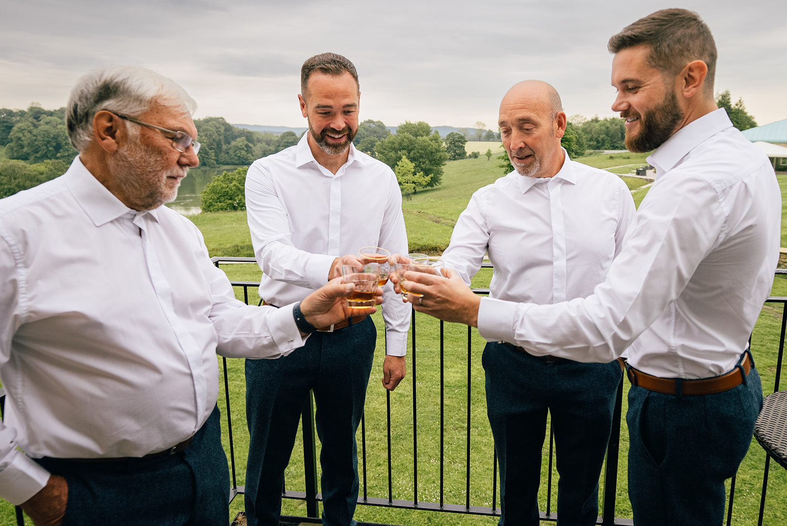 Wedding photographs of Groom prep at the Coniston Hotel