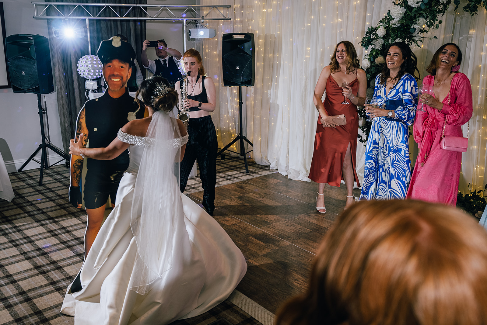 Wedding photographs of dancing at the Coniston Hotel