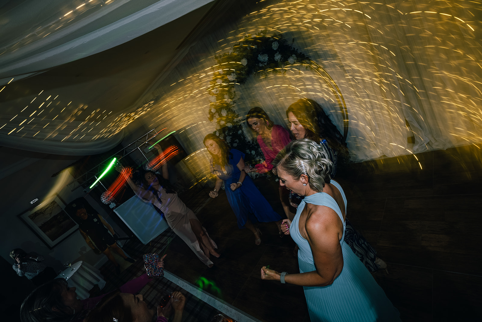 Wedding photographs of dancing at the Coniston Hotel