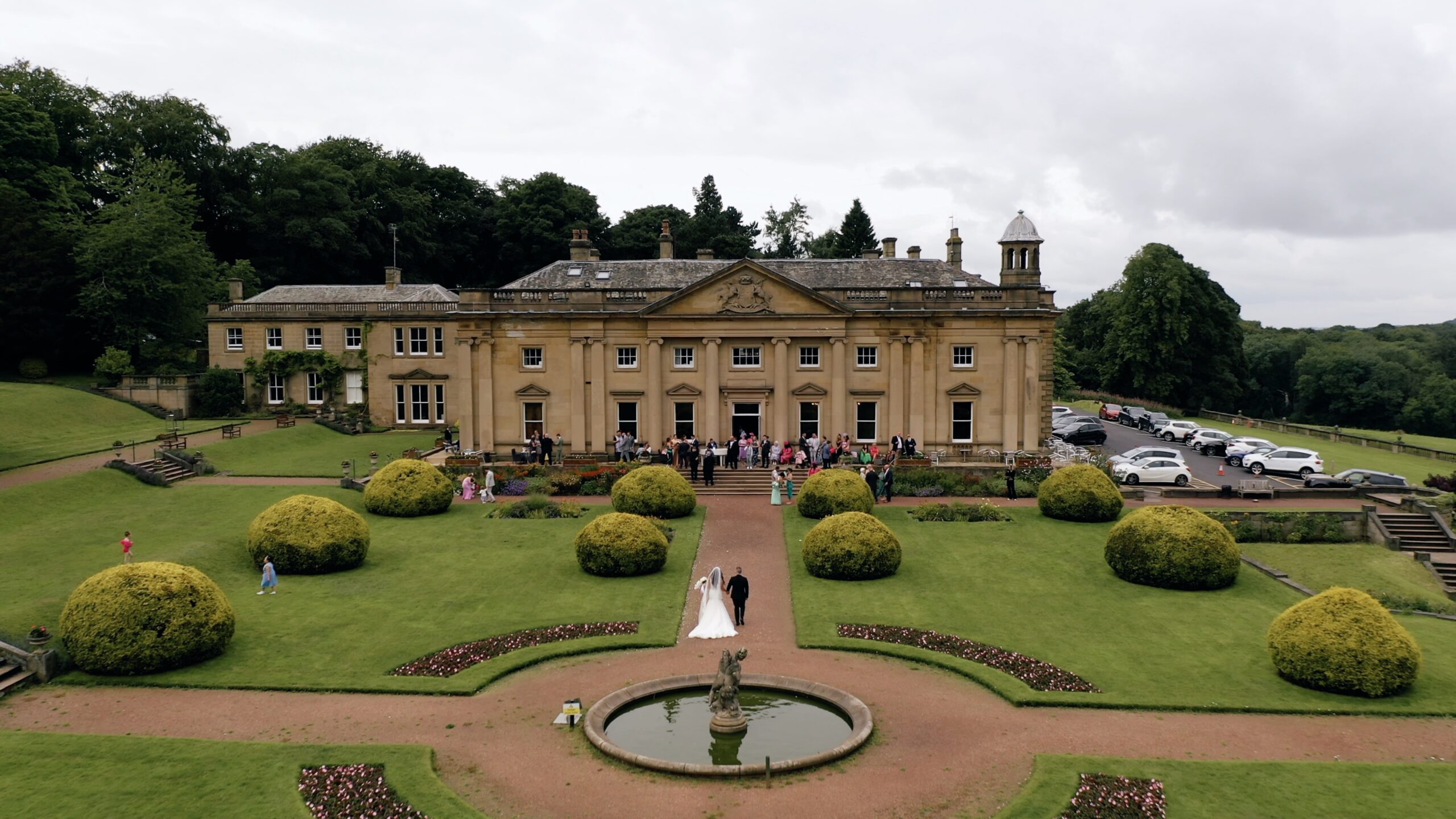 Drone photo - Wortley Hall Wedding Videographer