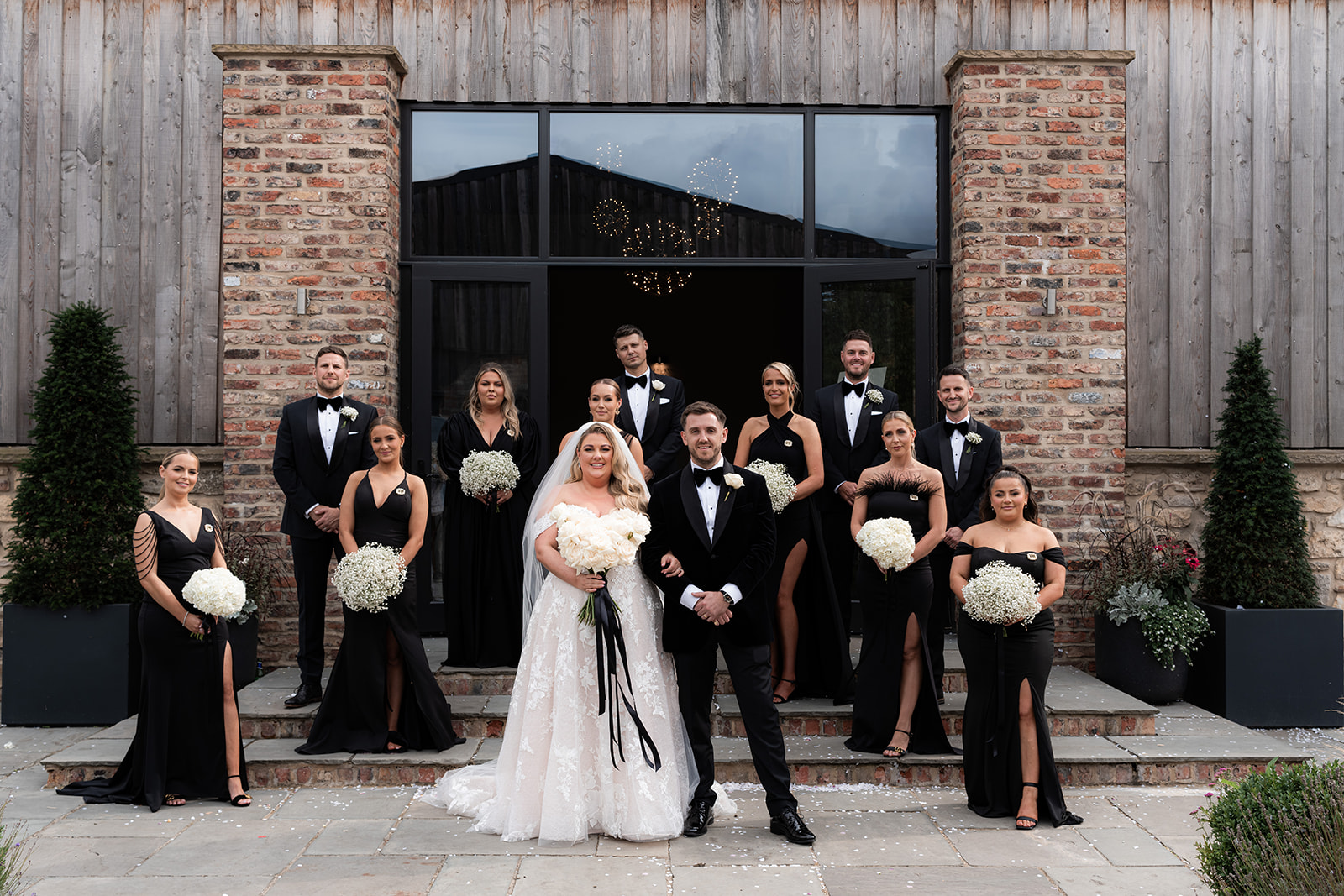 Wedding party photograph The Oakwood at Ryther